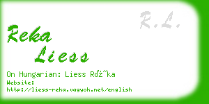 reka liess business card